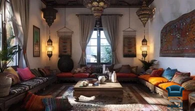 أثاث منزلي مستعمل يشمل غرف النوم والمجالس
